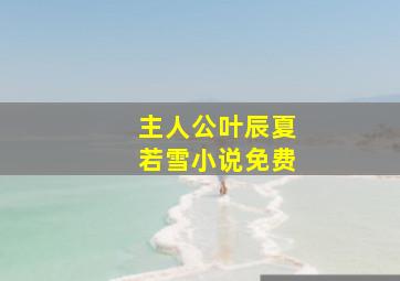 主人公叶辰夏若雪小说免费