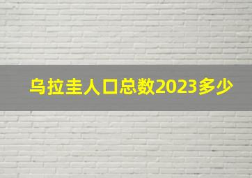 乌拉圭人口总数2023多少