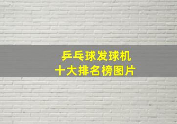 乒乓球发球机十大排名榜图片