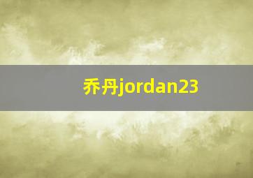 乔丹jordan23