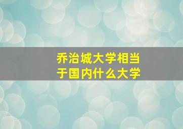 乔治城大学相当于国内什么大学