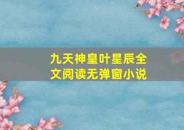 九天神皇叶星辰全文阅读无弹窗小说