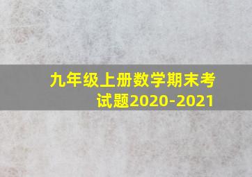 九年级上册数学期末考试题2020-2021