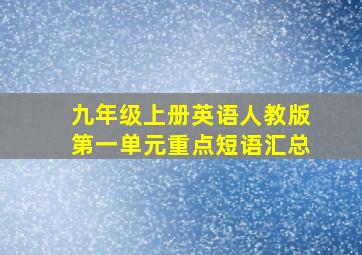 九年级上册英语人教版第一单元重点短语汇总