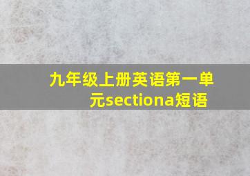 九年级上册英语第一单元sectiona短语