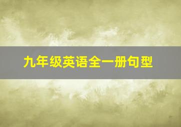 九年级英语全一册句型