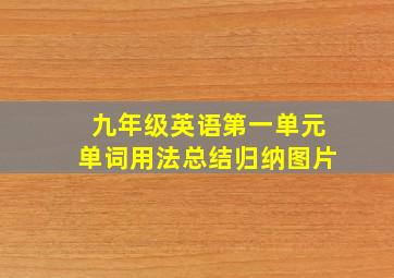 九年级英语第一单元单词用法总结归纳图片