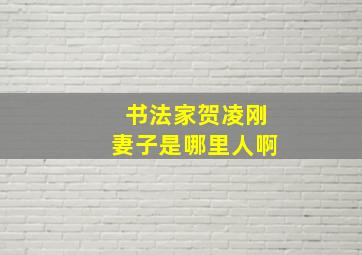 书法家贺凌刚妻子是哪里人啊