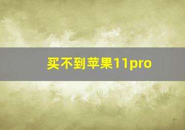 买不到苹果11pro