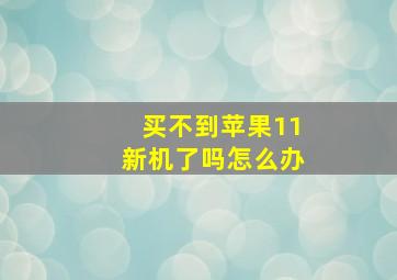 买不到苹果11新机了吗怎么办