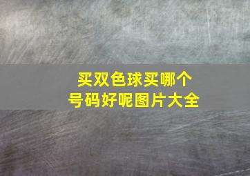 买双色球买哪个号码好呢图片大全