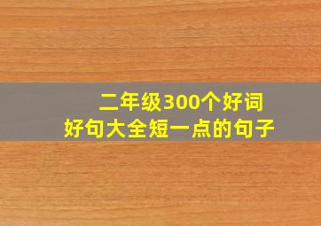 二年级300个好词好句大全短一点的句子