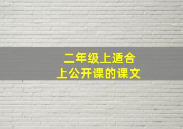 二年级上适合上公开课的课文