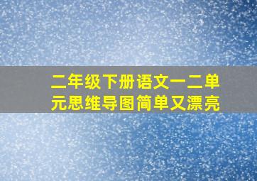 二年级下册语文一二单元思维导图简单又漂亮