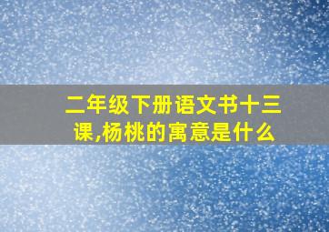 二年级下册语文书十三课,杨桃的寓意是什么