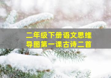 二年级下册语文思维导图第一课古诗二首