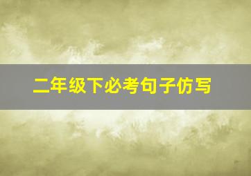 二年级下必考句子仿写