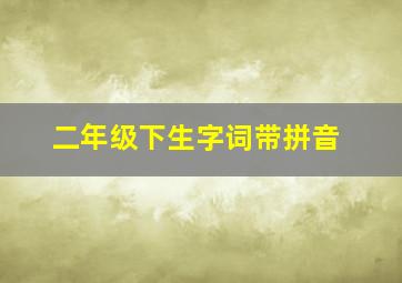 二年级下生字词带拼音