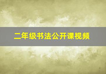 二年级书法公开课视频