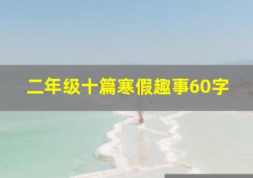 二年级十篇寒假趣事60字