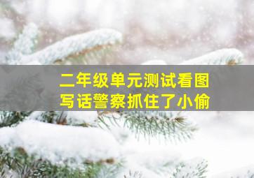 二年级单元测试看图写话警察抓住了小偷