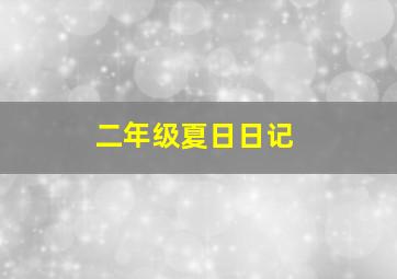 二年级夏日日记