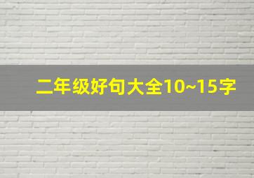 二年级好句大全10~15字