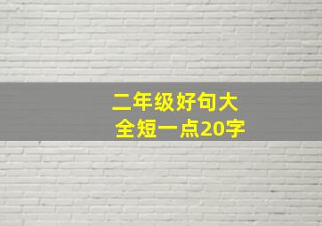 二年级好句大全短一点20字