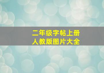 二年级字帖上册人教版图片大全