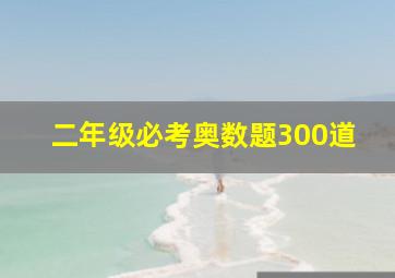 二年级必考奥数题300道