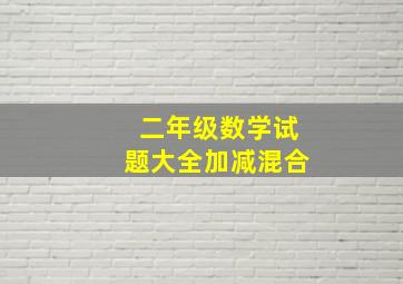 二年级数学试题大全加减混合