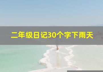 二年级日记30个字下雨天