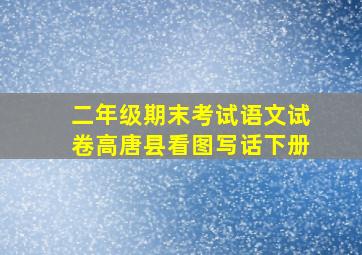 二年级期末考试语文试卷高唐县看图写话下册