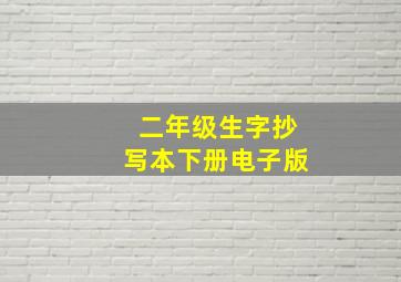 二年级生字抄写本下册电子版