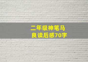 二年级神笔马良读后感70字