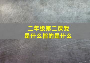 二年级第二课我是什么指的是什么