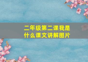 二年级第二课我是什么课文讲解图片