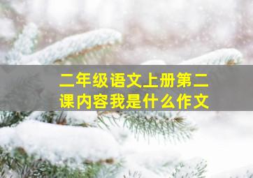 二年级语文上册第二课内容我是什么作文