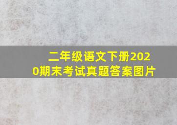 二年级语文下册2020期末考试真题答案图片