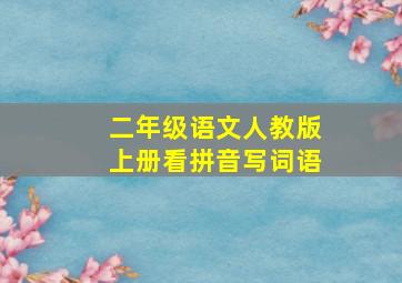 二年级语文人教版上册看拼音写词语