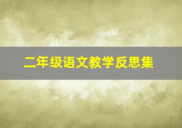 二年级语文教学反思集