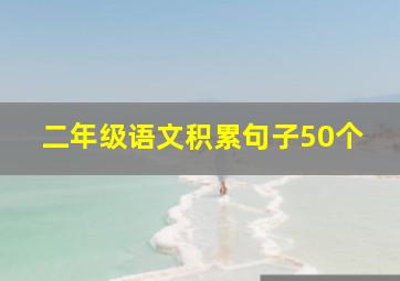 二年级语文积累句子50个