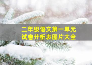 二年级语文第一单元试卷分析表图片大全