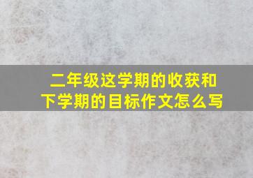 二年级这学期的收获和下学期的目标作文怎么写