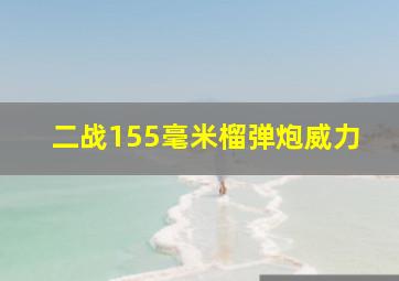 二战155毫米榴弹炮威力