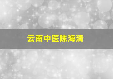 云南中医陈海清