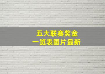 五大联赛奖金一览表图片最新