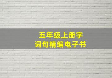 五年级上册字词句精编电子书