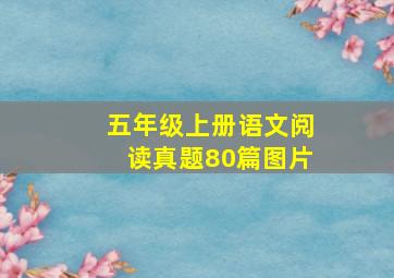 五年级上册语文阅读真题80篇图片