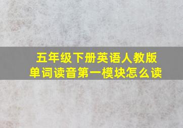 五年级下册英语人教版单词读音第一模块怎么读